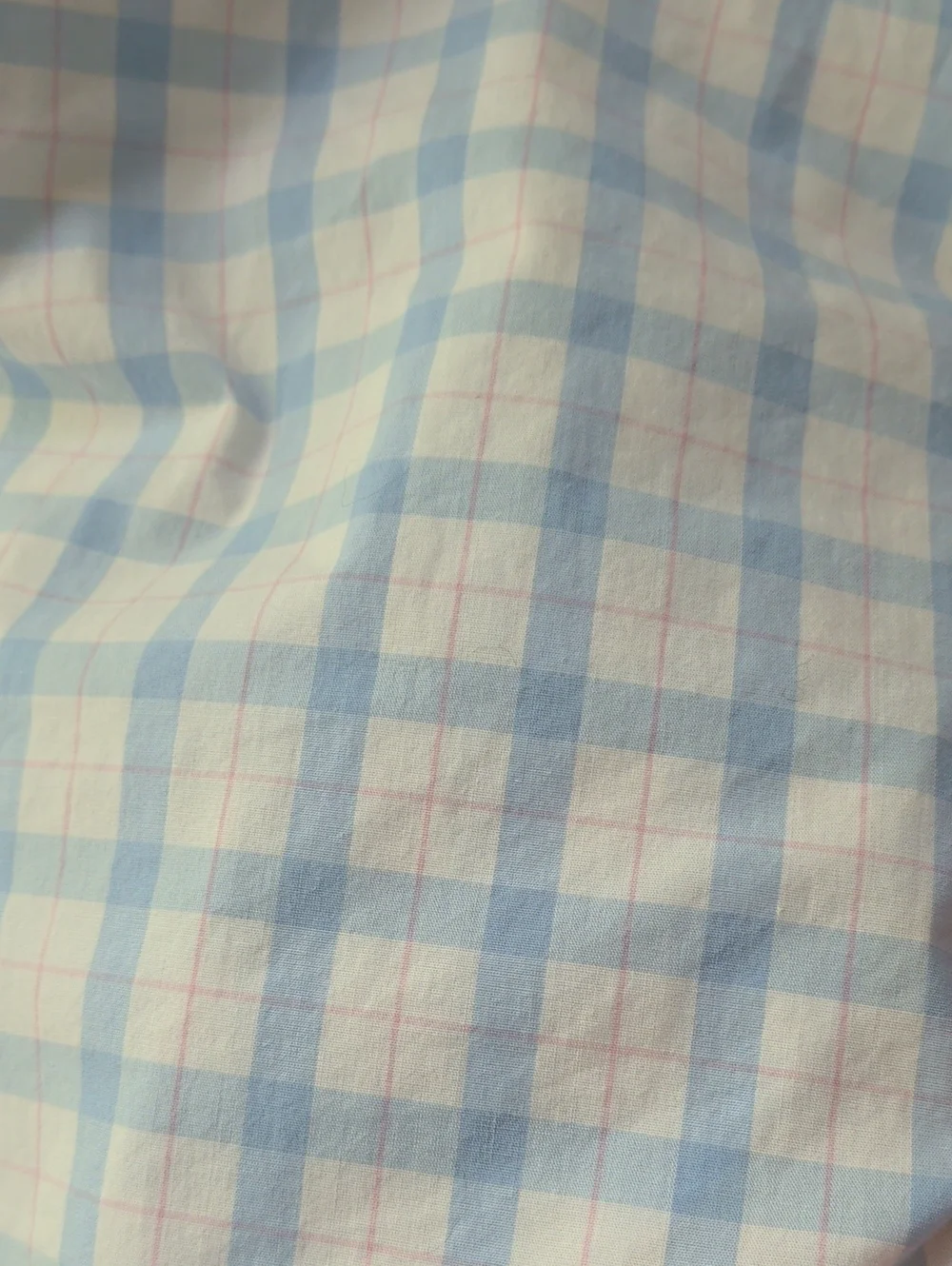 J. Crew Light Blue and White Plaid Cotton Dress Shirt
